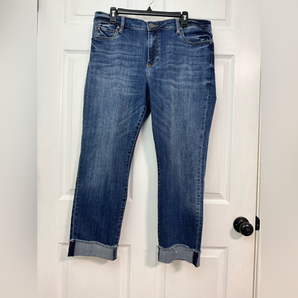 Kut from the Kloth Dark Blue Cropped Straight Jeans